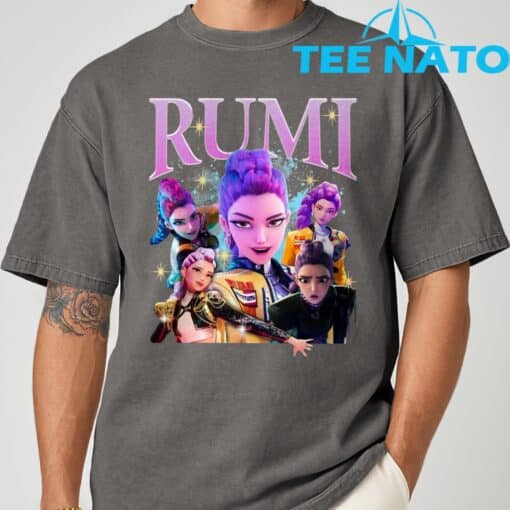 Rumi K-pop Demon Hunters Vintage 90s T-Shirt - Image 3