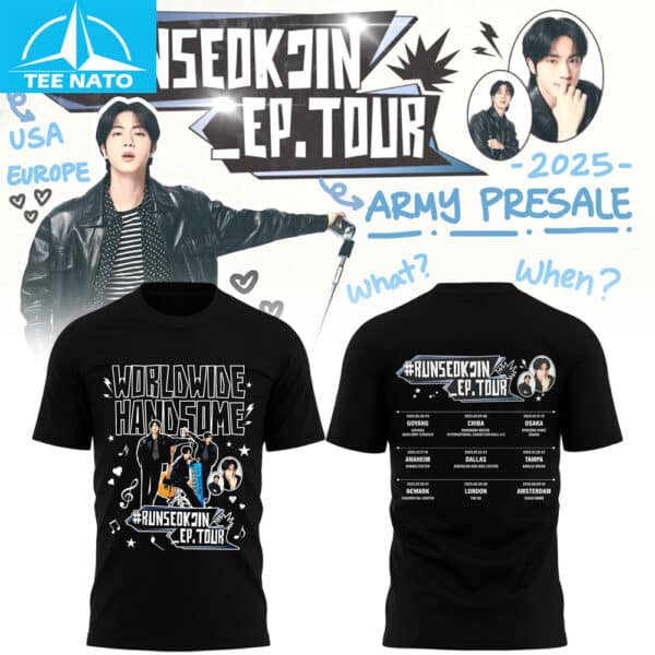 Run Seokjin EP Tour 2025 Run Jin BTS The First Tour T-Shirt