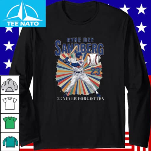 Ryne Sandberg 23 Never Forgotten Shirt - Image 4