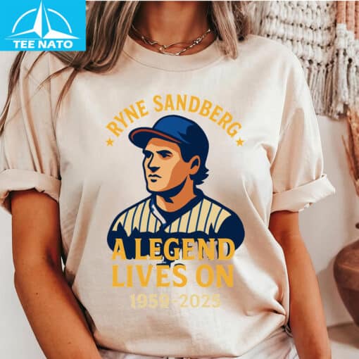 Ryne Sandberg A Legend Lives On 1959 - 2025 Shirt - Image 5