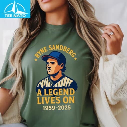 Ryne Sandberg A Legend Lives On 1959 - 2025 Shirt - Image 6