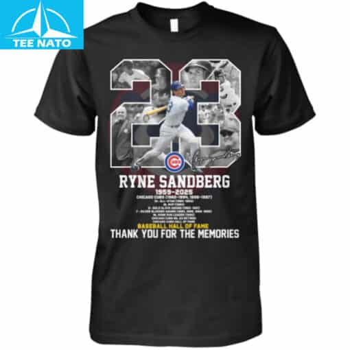 Ryne Sandberg Baseball Hall of Fame Chicago Cubs 1959-2025 Shirt