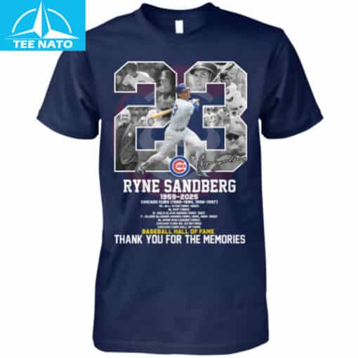 Ryne Sandberg Baseball Hall of Fame Chicago Cubs 1959-2025 Shirt - Image 4