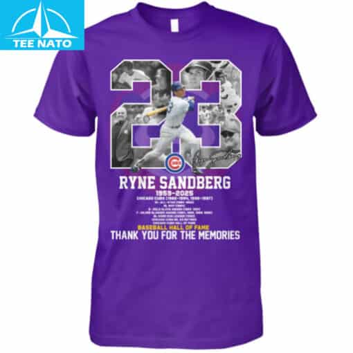 Ryne Sandberg Baseball Hall of Fame Chicago Cubs 1959-2025 Shirt - Image 3