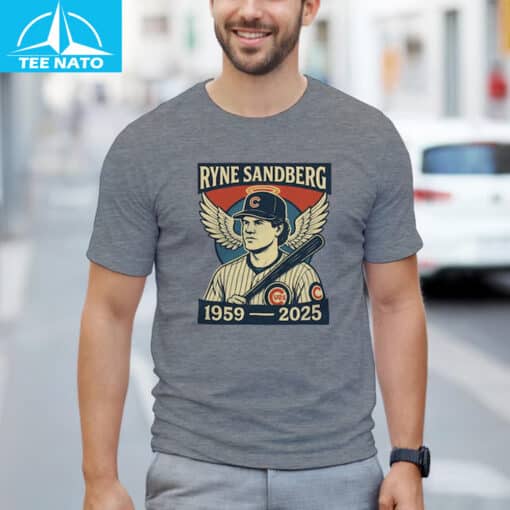 Ryne Sandberg Cubs Legend 1959–2025 Memorial Shirt - Image 4
