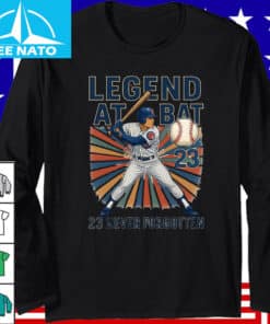 Ryne Sandberg Legend At Bat 23 Never Forgotten Baseball Fan Shirt3