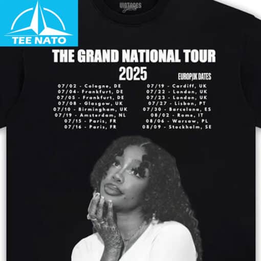 SZA The Grand National Tour 2025 Europe Dates Graphic Shirt - Image 3