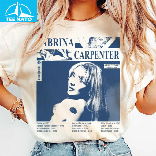 Sabrina Carpenter Short N' Sweet Album Retro Shirt - Image 3