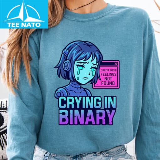 Sad Robot Girl Shirt - Image 2
