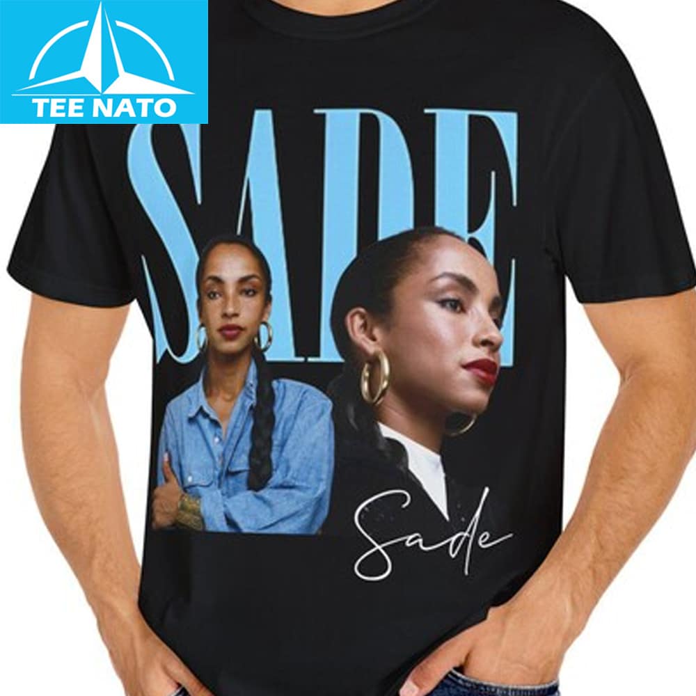 Woman wearing Sade Singer Shirt