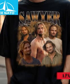 Sawyer Lost TV Series Vintage Style Character Shirt2