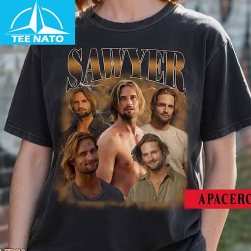 Sawyer Lost TV Series Vintage Style Character Shirt - Image 4