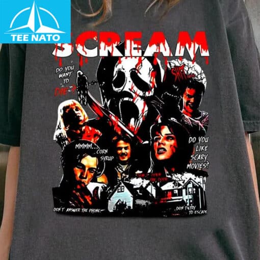 Scream Horror Movie Graphic Shirt - Image 2