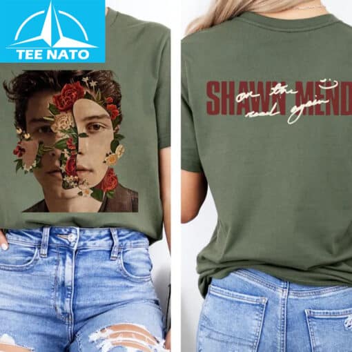 Shawn Mendes Read Your Mind Floral Face Graphic Shirt - Image 2