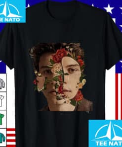 Shawn Mendes Read Your Mind Floral Face Graphic Shirt3