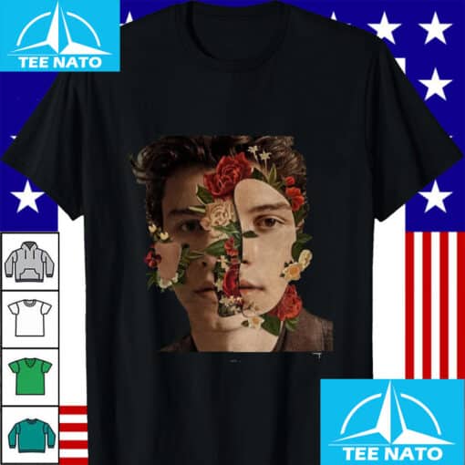 Shawn Mendes Read Your Mind Floral Face Graphic Shirt - Image 4