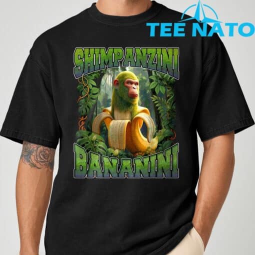 Shimpanzini Bananini Italian Brainrot Chimpanzee and Banana Shirt