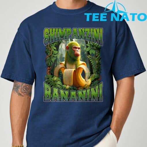 Shimpanzini Bananini Italian Brainrot Chimpanzee and Banana Shirt - Image 10