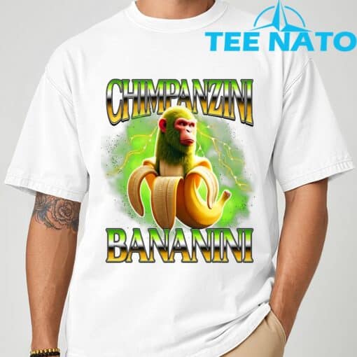 Shimpanzini Bananini Italian Brainrot Chimpanzee and Banana T-Shirt