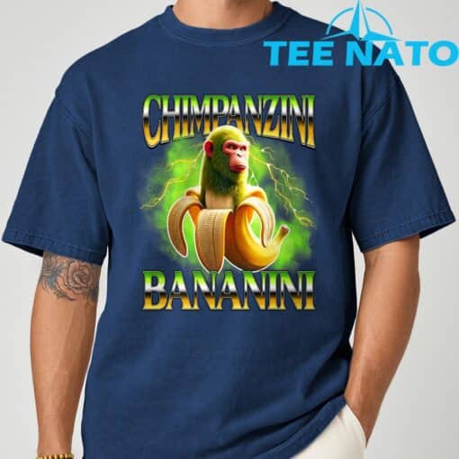 Shimpanzini Bananini Italian Brainrot Chimpanzee and Banana T-Shirt - Image 10