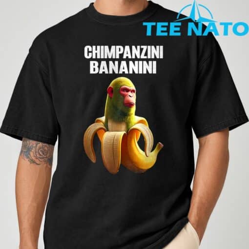 Shimpanzini Bananini Italian Brainrot Chimpanzee and Banana TShirt