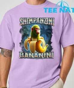 Shimpanzini Bananini Monkey Banana Meme Italian Brainrot T Shirt 3