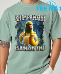 Shimpanzini Bananini Monkey Banana Meme Italian Brainrot T Shirt 7