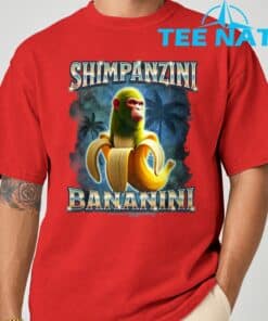 Shimpanzini Bananini Monkey Banana Meme Italian Brainrot T Shirt 8