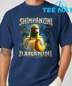 Shimpanzini Bananini Monkey Banana Meme Italian Brainrot T Shirt 9