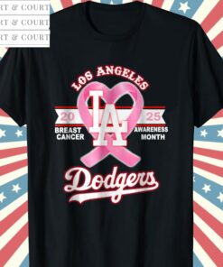 Los Angeles Dodgers 2025 Breast Cancer Awareness Month Shirt