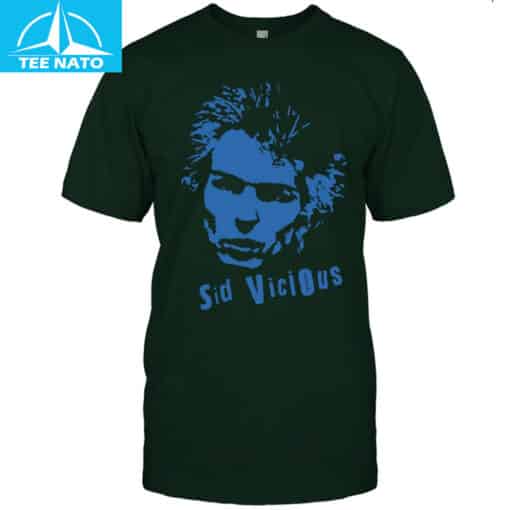 Sid Vicious Blue Portrait Graphic Shirt - Image 3