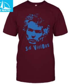 Sid Vicious Blue Portrait Graphic Shirt3