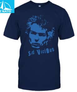 Sid Vicious Blue Portrait Graphic Shirt4
