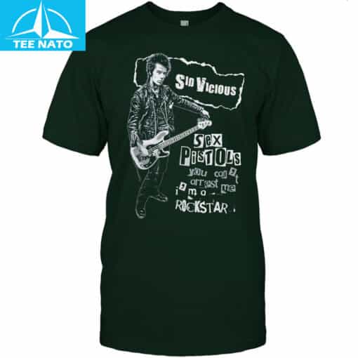 Sid Vicious Sex Pistols I'm a Rockstar Graphic Shirt - Image 3