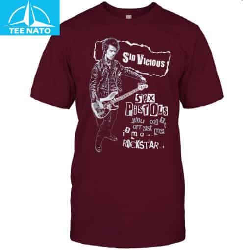 Sid Vicious Sex Pistols I'm a Rockstar Graphic Shirt - Image 4