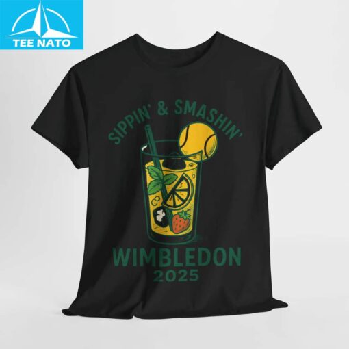 Sippin and Smashin Wimbledon Funny Shirt