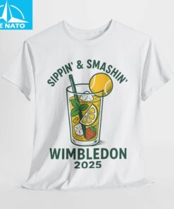 Sippin and Smashin Wimbledon Funny Shirt2
