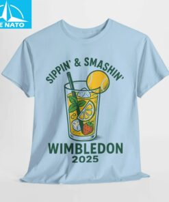 Sippin and Smashin Wimbledon Funny Shirt3
