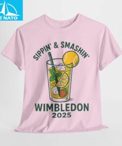 Sippin and Smashin Wimbledon Funny Shirt4