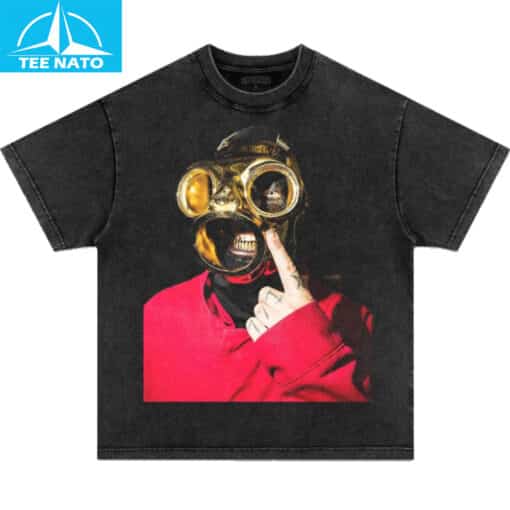 Slipknot Gas Mask Middle Finger Shirt - Image 3