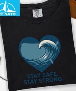 Stay Safe Stay Strong Wave‑Heart Shirt4