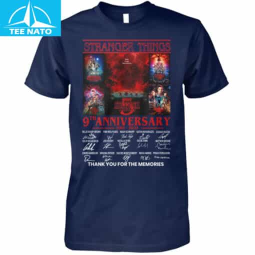 Stranger Things 9th Anniversary 2016-2025 Shirt - Image 4