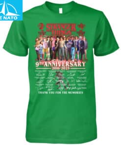 Stranger Things 9th Anniversary 2016 2025 Thank You For The Memories Cast Signatures Shirt2