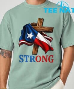 Strong Texas flag cross christian Shirt 3