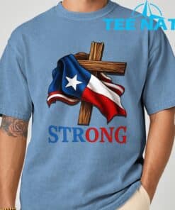 Strong Texas flag cross christian Shirt 4