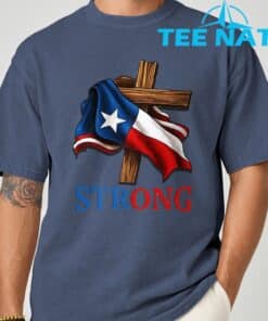 Strong Texas flag cross christian Shirt 5