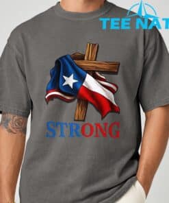 Strong Texas flag cross christian Shirt 7