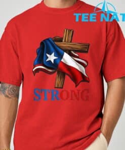 Strong Texas flag cross christian Shirt 8