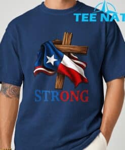 Strong Texas flag cross christian Shirt 9