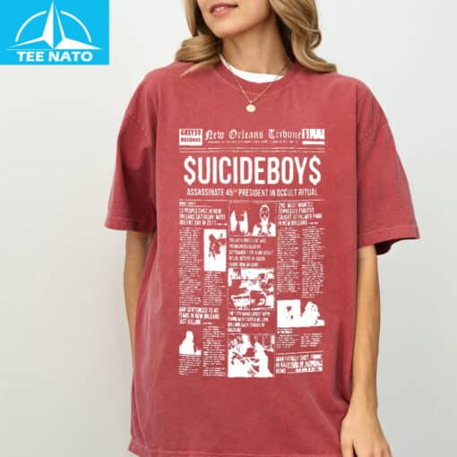 Suicideboy New Orleans Tribune Newspaper Graphic Shirt - Image 2
